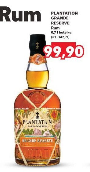 Rum Plantation grande reserve promocja w Kaufland
