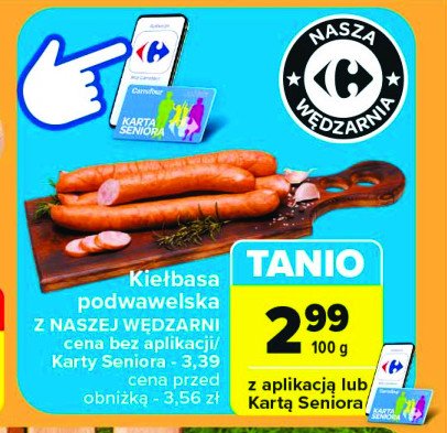 Kiełbasa podwawelska Nasza wędzarnia carrefour promocja