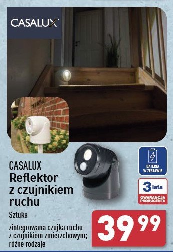 Reflektor z czujnikiem ruchu Casalux promocja w Aldi