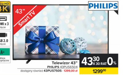 Telewizor led 43" 43pus6504/12 Philips promocja