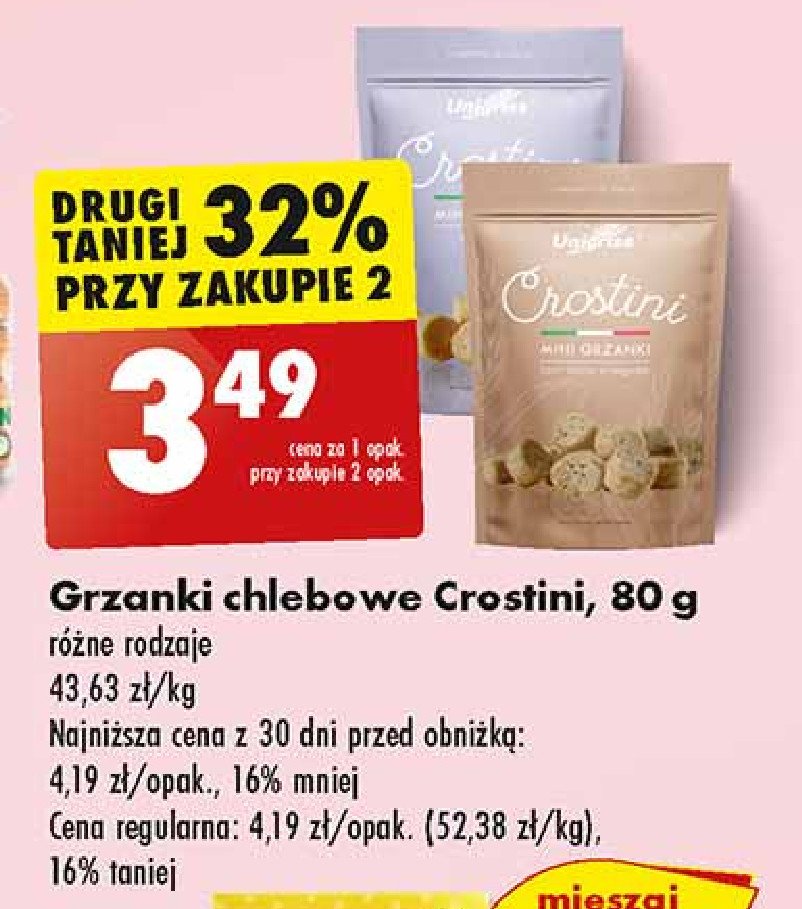 Grzanki z oliwą z czosnkiem Unigriss crostini promocja