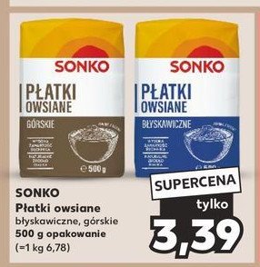 Płatki owsiane górskie Sonko promocja