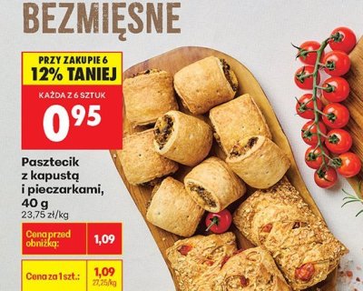 Pasztecik z kapustą i pieczarkami promocja w Biedronka