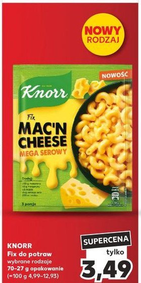 Mac'n cheese Knorr fix promocja w Kaufland