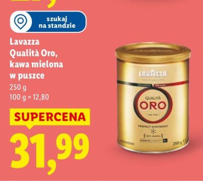 Kawa Lavazza Qualità Oro, kawa mielona w puszce promocja w Lidl