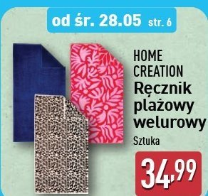 Ręcznik plażowy welurowy 93 x 170 cm Home creation promocja