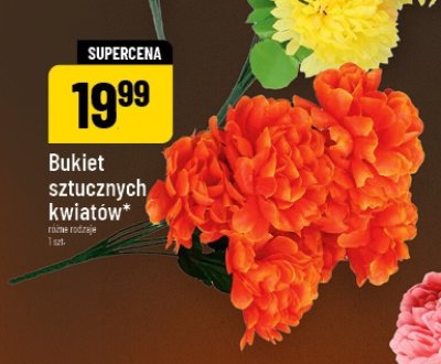Bukiet sztucznych kwiatów różne rodzaje promocja w POLOmarket