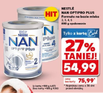 Formuła na bazie mleka Nestlé Nan Optipro Plus 2, 3, 4, 5 800 g promocja w Kaufland