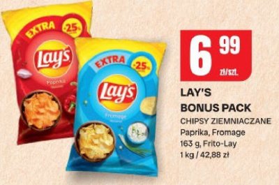 Chipsy Lay's Bonus Pack Papryka, Fromage promocja w Chorten