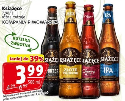 Piwo Książęce KOMPANIA PIWOWARSKA różne rodzaje promocja w Prim Market