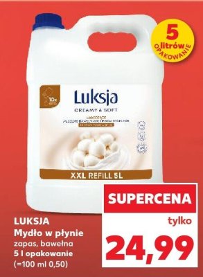 Mydło w płynie zapas bawełna 5 l promocja w Kaufland