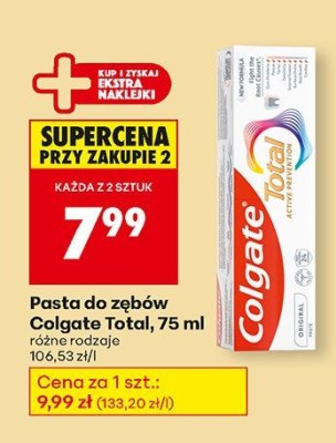 Pasta do zębów Colgate Total, 75 ml różne rodzaje promocja w Biedronka