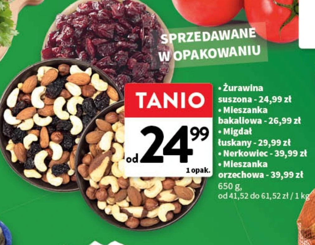 Migdały łuskane promocja w Intermarche