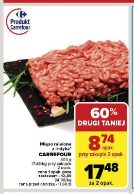 Mięso mielone z indyka Carrefour promocja