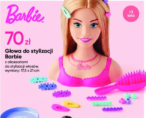 Głowa do stylizacji Barbie promocja w Pepco