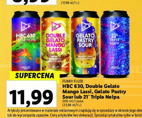 Piwo FUNKY FLUID HBC 630 TRIPLE NEIPA promocja