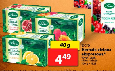 Zielona herbata z opuncją figową Bifix promocja