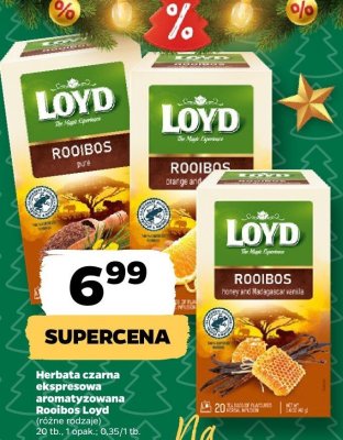 Herbata czarna ekspresowa aromatyzowana Rooibos Loyd (różne rodzaje) promocja w Netto