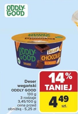 Deser wegański ODDLY GOOD 180 g 3 rodzaje 3,45/100 g promocja w Carrefour