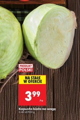 Kapusta biała na wagę promocja w Biedronka