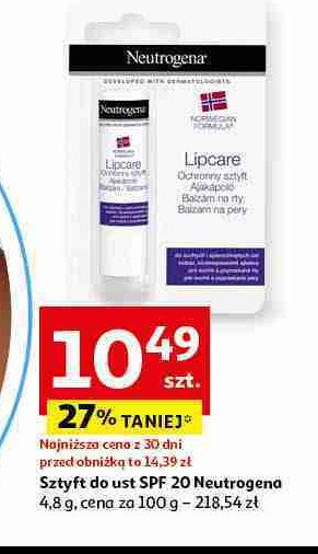 Sztyft do ust spf 20 Neutrogena formuła norweska promocja