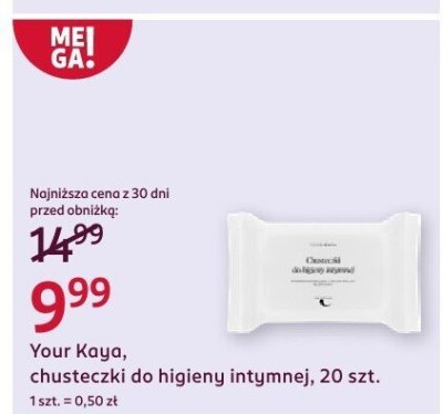 Chusteczki do higieny intymnej Your Kaya, 20 szt. promocja w Rossmann