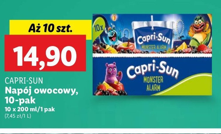 Napój monster alarm Capri-sun promocja