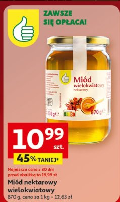 Miód nektarowy wielokwiatowy promocja w Auchan