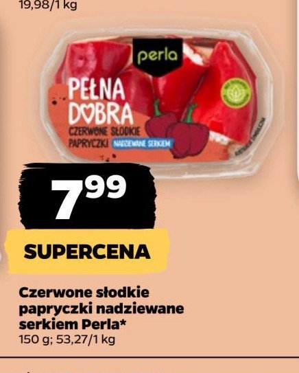 Papryczki nadziewane serkiem czerwone Perla promocja w Netto