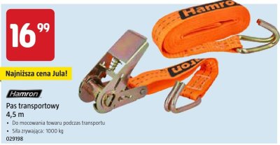 Pas transportowy Hamron 4,5 m promocja w Jula