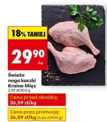 Świeża noga kaczki Kraina Mięs promocja w Biedronka
