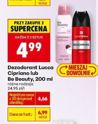 Dezodorant Be Beauty, 200 ml różne rodzaje promocja w Biedronka