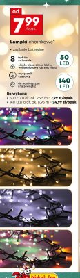 Lampki choinkowe 8,95 m promocja w Biedronka