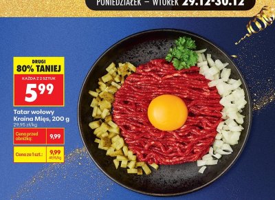 Tatar wołowy Kraina Mięs promocja w Biedronka