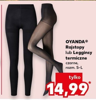 Rajstopy lub legginsy termiczne OYANDA czarne promocja w Kaufland