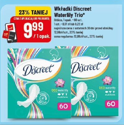 Wkładki Discreet Waterlily Trio promocja w POLOmarket