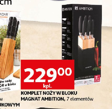 Komplet noży w bloku 6-częściowy magnat Ambition promocja
