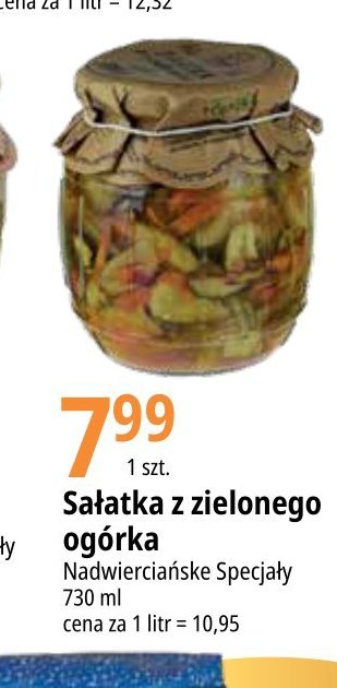 Sałatka z zielonego ogórka Nadwarciańskie specjały promocja