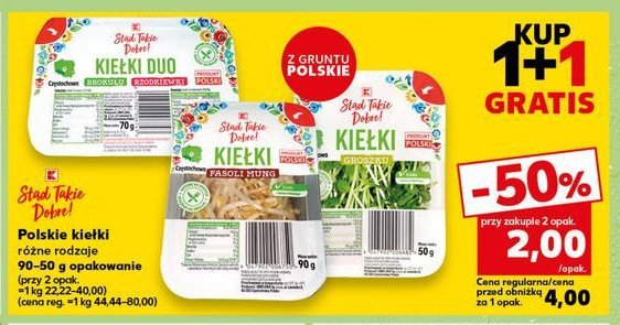 Kiełki fasoli mung K-classic stąd takie dobre! promocja