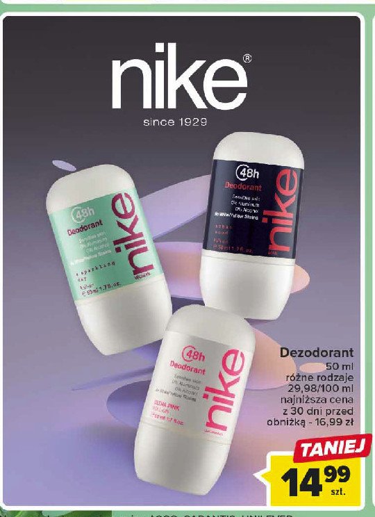 Dezodorant Nike sparkling day Nike cosmetics promocja
