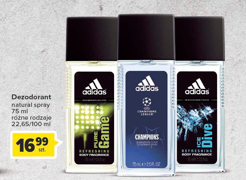 Dezodorant Adidas men ice dive Adidas cosmetics promocje