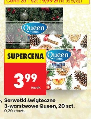 Serwetki świąteczne 3-warstwowe 20 szt. promocja w Biedronka