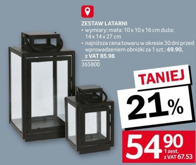 Stojak latarni metalowy 10 x 10 x 16 cm dużo: 14 x 14 x 27 cm promocja w Selgros
