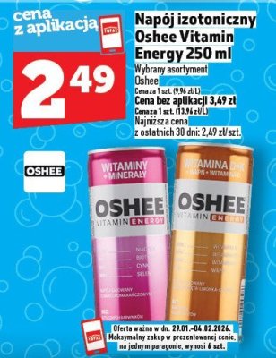 Napój izotonicznyOshee Vitamin Energy 250 ml promocja w TOPAZ