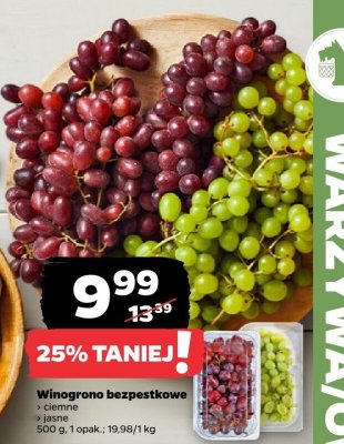 Winogrono bezpestkowe jasne promocja w Netto