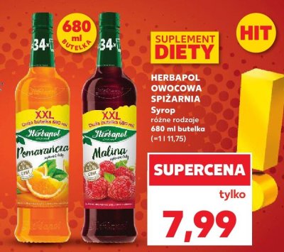 Owocowa spiżarnia syrop różne rodzaje promocja w Kaufland