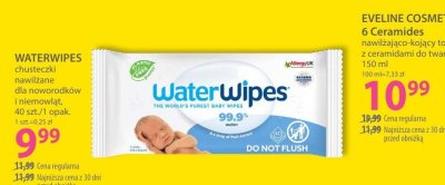 Chusteczki nawilżane WATERWIPES dla noworodków i niemowląt promocja w Hebe