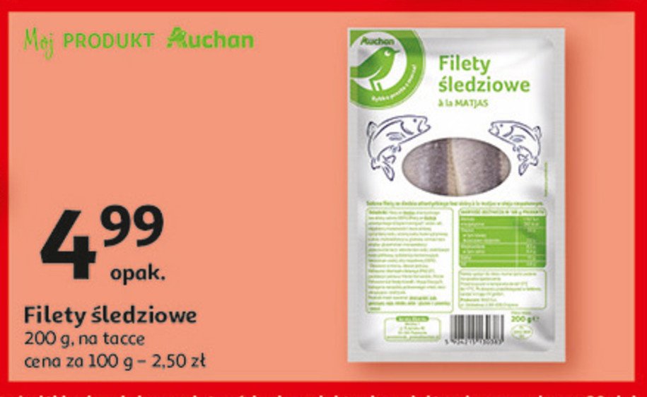 Filety śledziowe a la matias Auchan promocja w Auchan