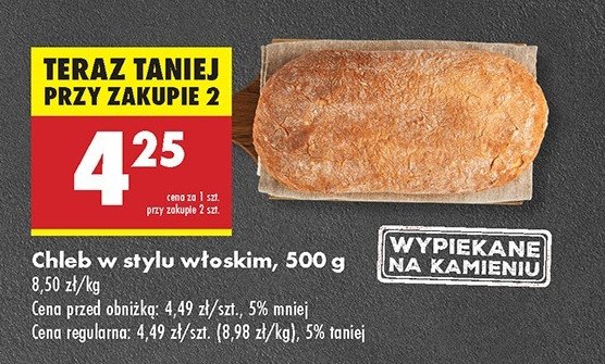 Chleb w stylu włoskim promocja w Biedronka