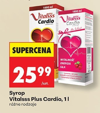 Syrop Vitalsss Plus Cardio, różne rodzaje promocja w Biedronka